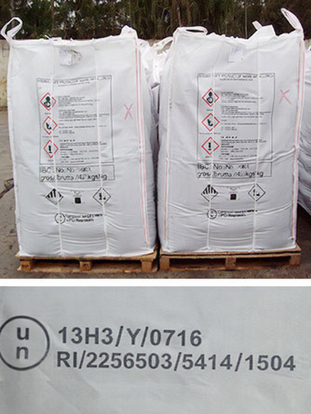 Two large chemical packaging bags